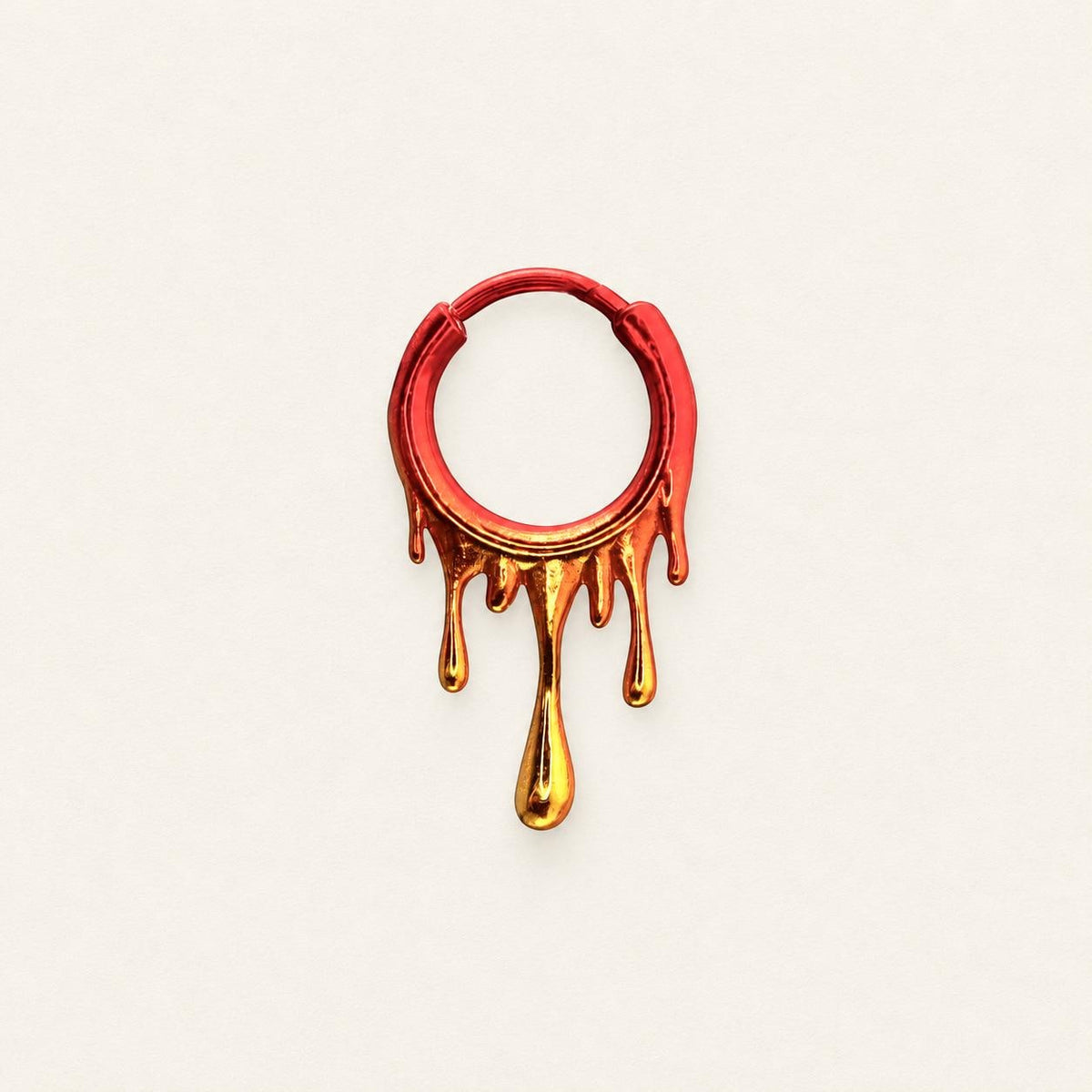 Blood Drip Clicker Hoop Earring detail 10