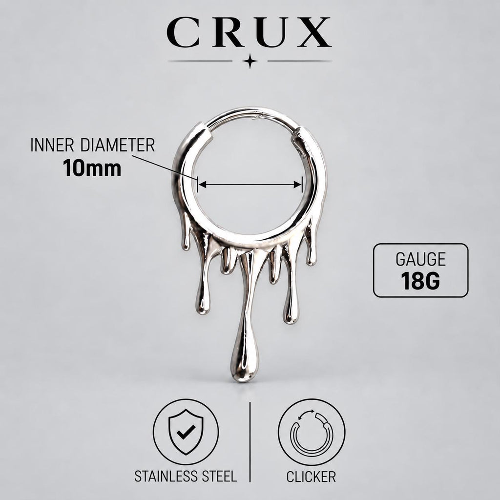 Blood Drip Clicker Hoop Earring detail 13