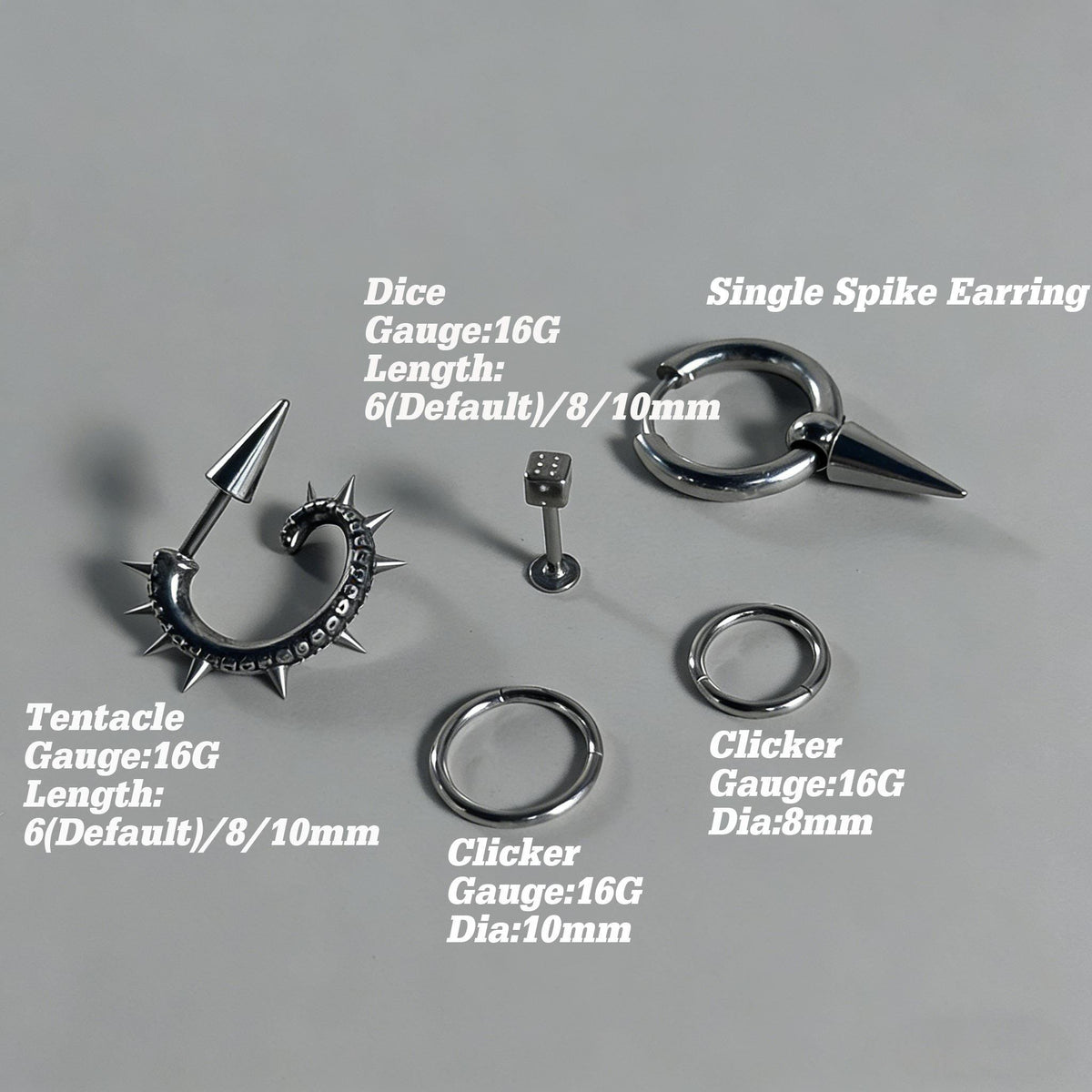 Cyberpunk Tentacle & Dice Ear Stack detail 11