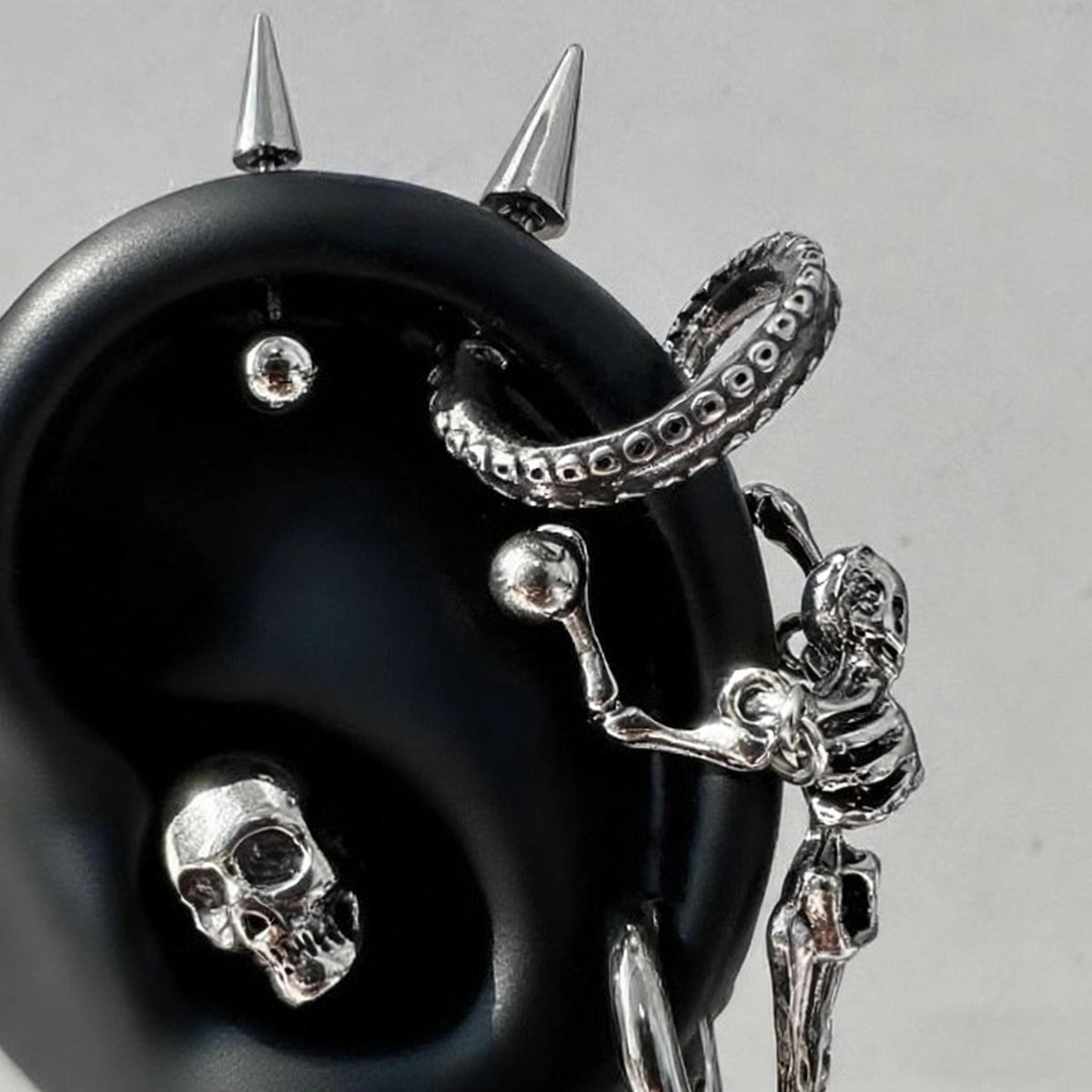 Skull, Cross & Tentacle Ear Stack detail 3