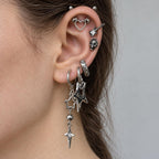 Skull, Guitar & Star Ear Stack detail 2
