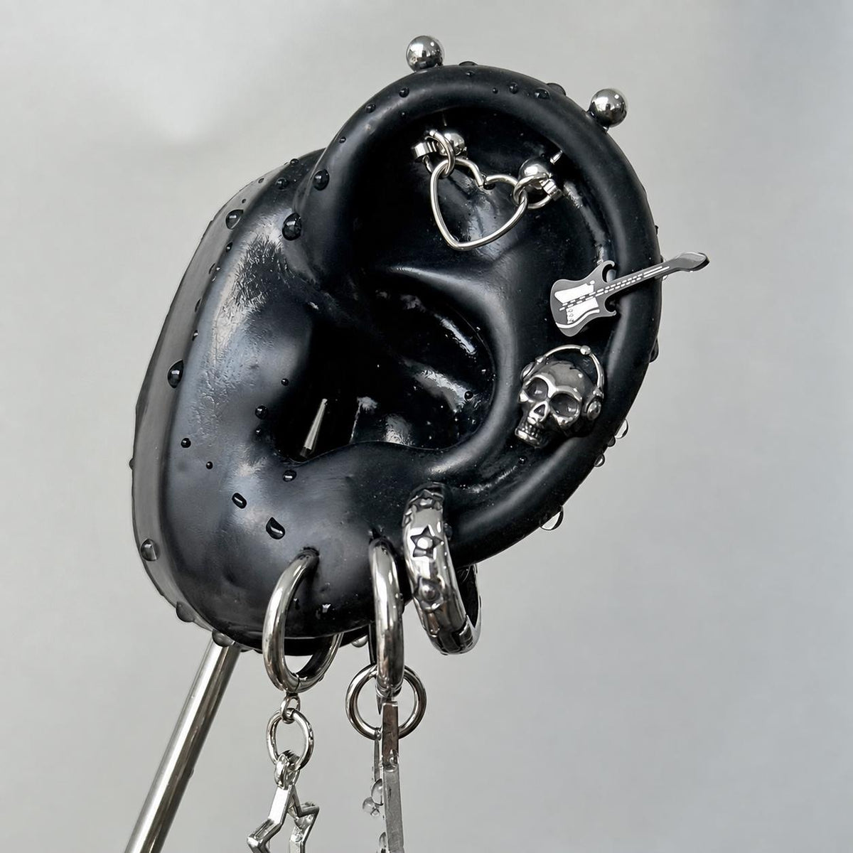 Skull, Guitar & Star Ear Stack detail 3