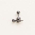 Skeleton Skull & Spike Ear Stack Set detail 4