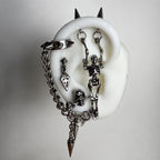 Skeleton Skull & Spike Ear Stack Set detail 6