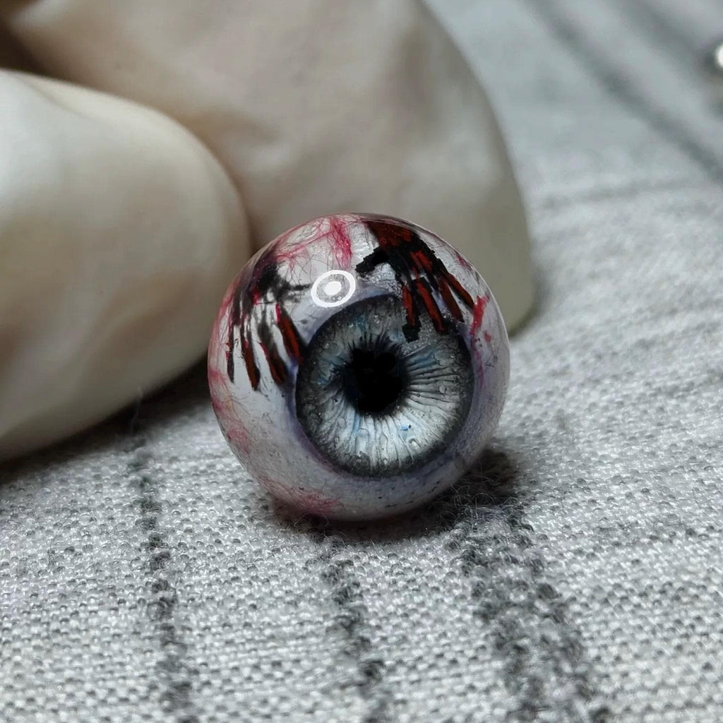 Bloody Handprint Eyeball Titanium Barbell detail 8