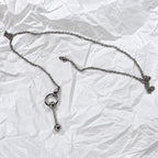 Gothic O-Ring Chain Tongue Ring detail 4