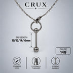 Gothic O-Ring Chain Tongue Ring detail 7
