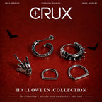 Skeleton Hand, Tentacle & Skull Piercing Set