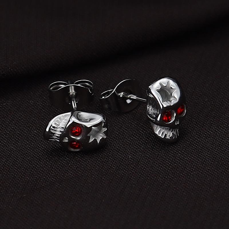 Red Eyeball, Skull & Skeleton Earring Set detail 5