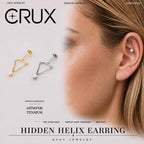 Crystal Chain Dangle hidden helix jewelry