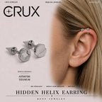 Screw Head & Bone Spike-Back Stud hidden helix jewelry