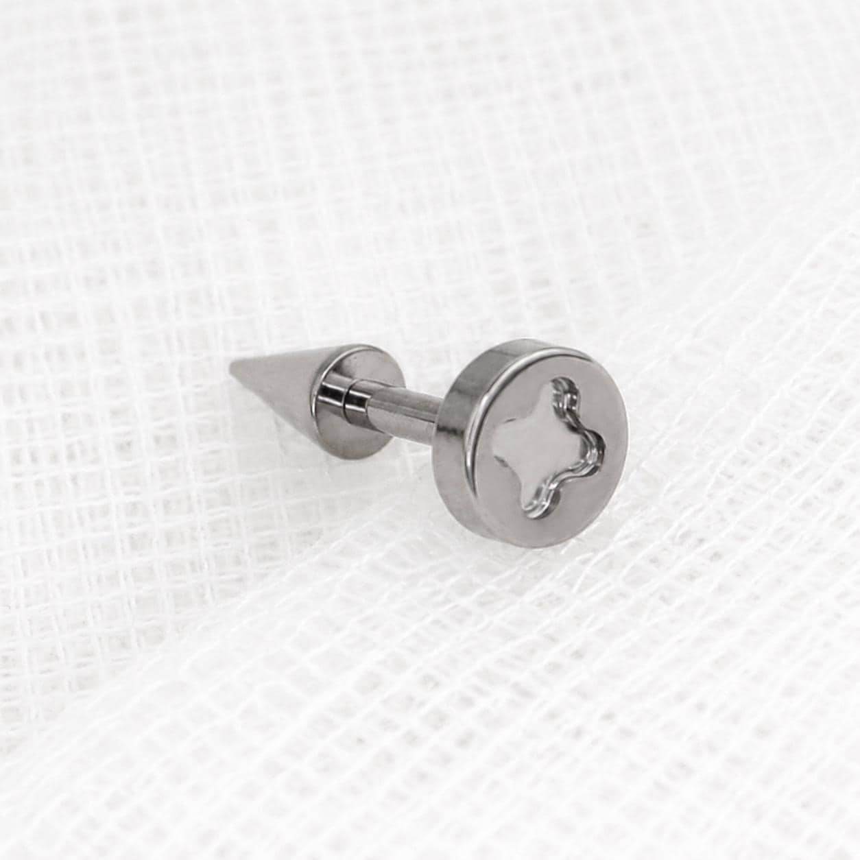 Screw Head & Bone Spike-Back Stud Steel Cross detail 9