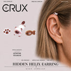 Cat, Paw & Fish Stud Collection hidden helix jewelry