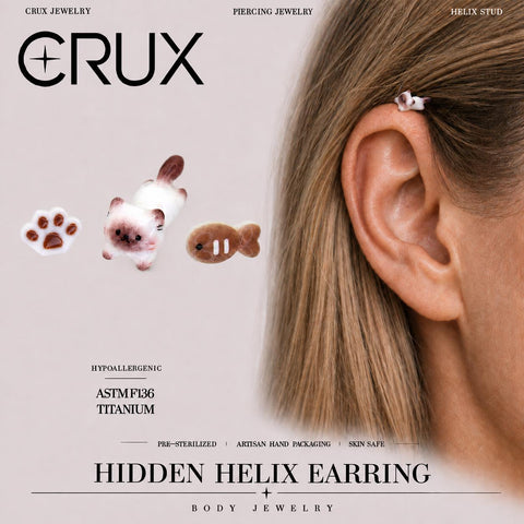Cat, Paw & Fish Stud Collection