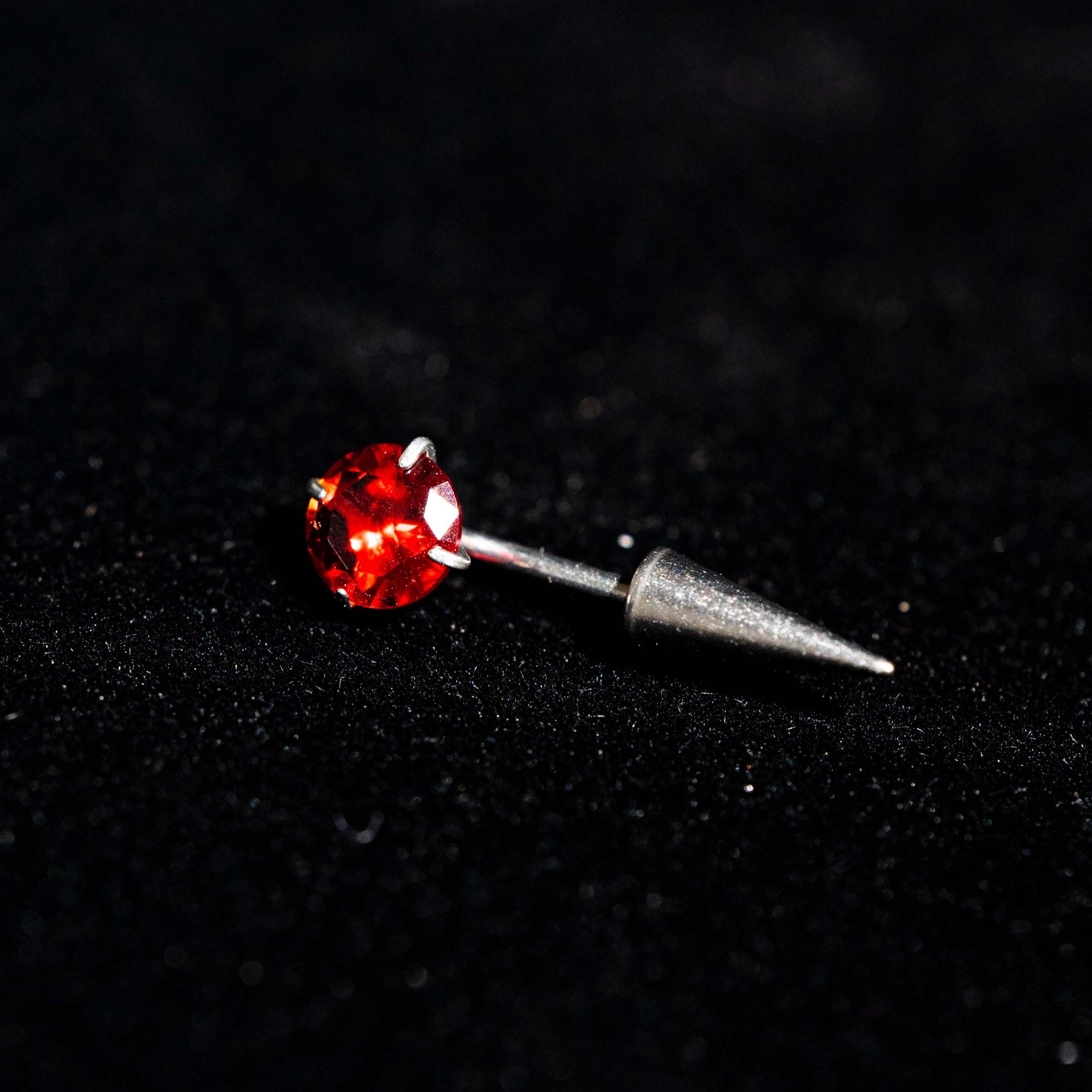 Round CZ & Spike Barbell detail 5