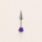 Round CZ & Spike Barbell Violet Dream detail 12