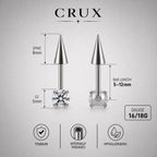 Round CZ & Spike Barbell detail 15