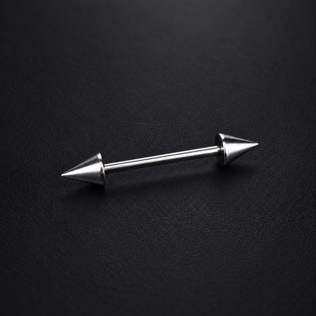 Double Spike & Chain Barbell Solo Cone detail 6