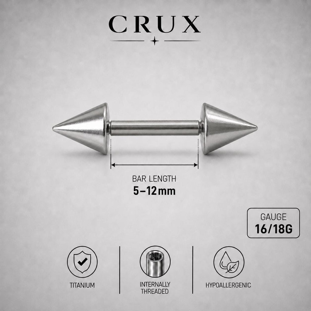 Double Spike & Chain Barbell detail 14