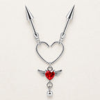 Devil Winged Heart Chain Crimson Desire detail 9