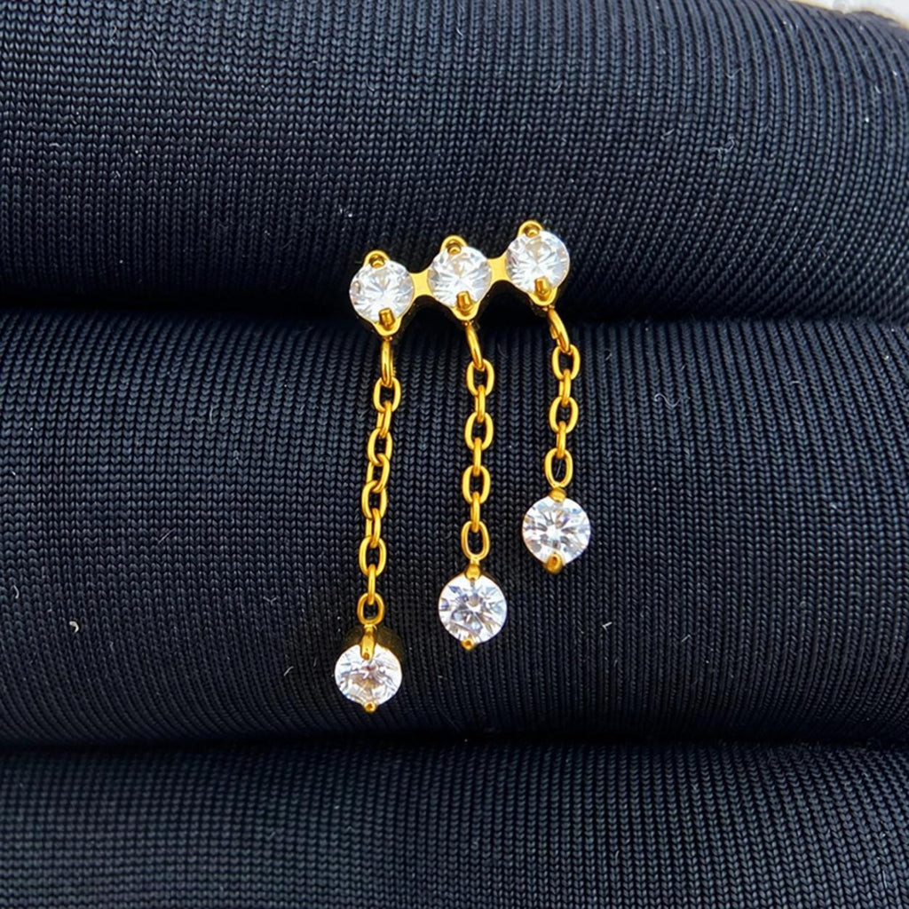 Triple Crystal Chain Tassel Golden Gleam detail 10