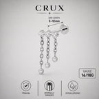 Triple Crystal Chain Tassel detail 15