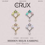 Iridescent Leaf Chain Dangle hidden helix jewelry