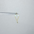 Iridescent Leaf Chain Dangle detail 4