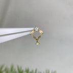 Iridescent Leaf Chain Dangle detail 5