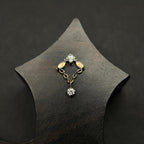 Iridescent Leaf Chain Dangle detail 9