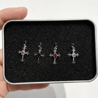 Gothic CZ Cross Dangle detail 3