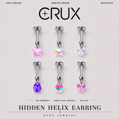 Crystal Dangle Stud