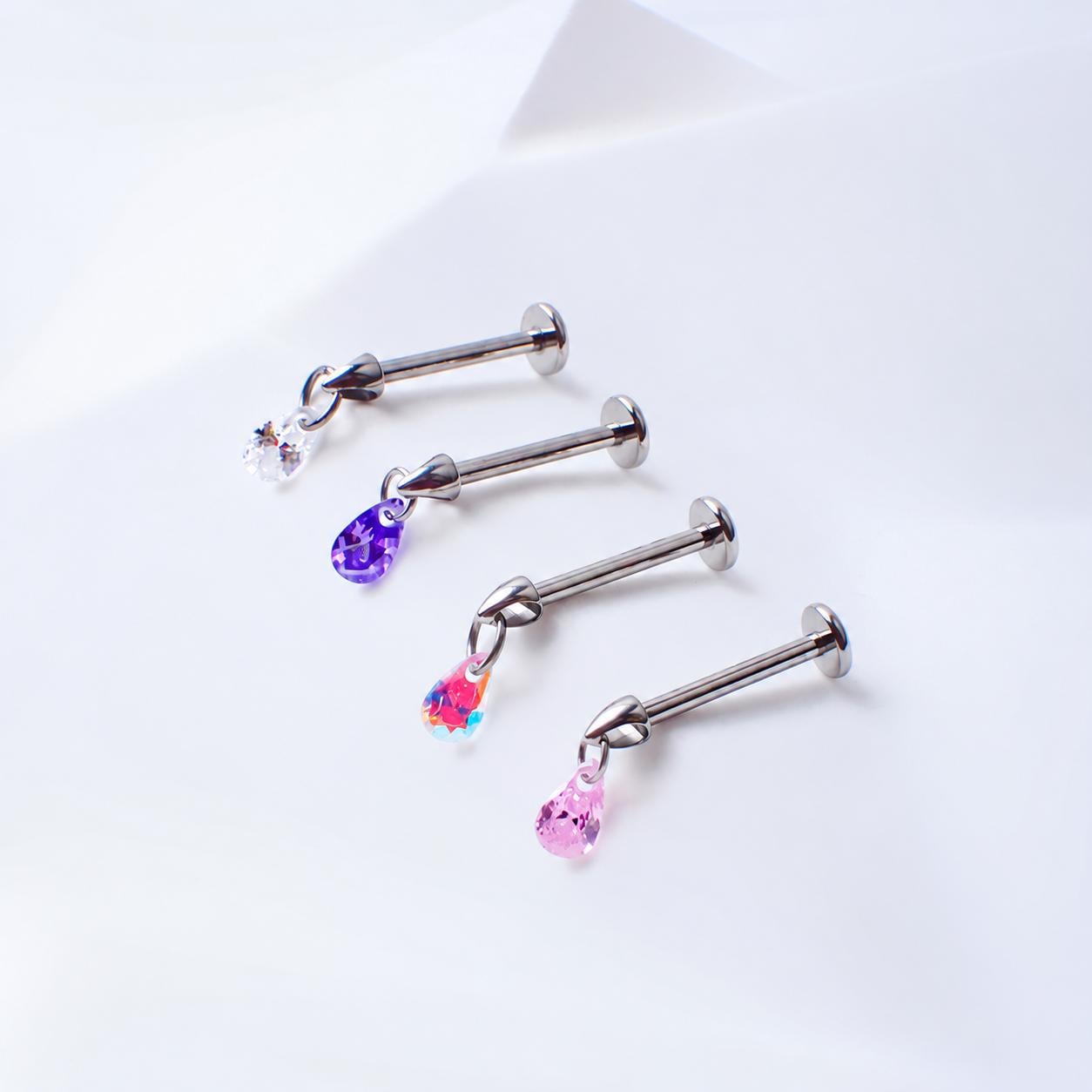Crystal Dangle Stud detail 3