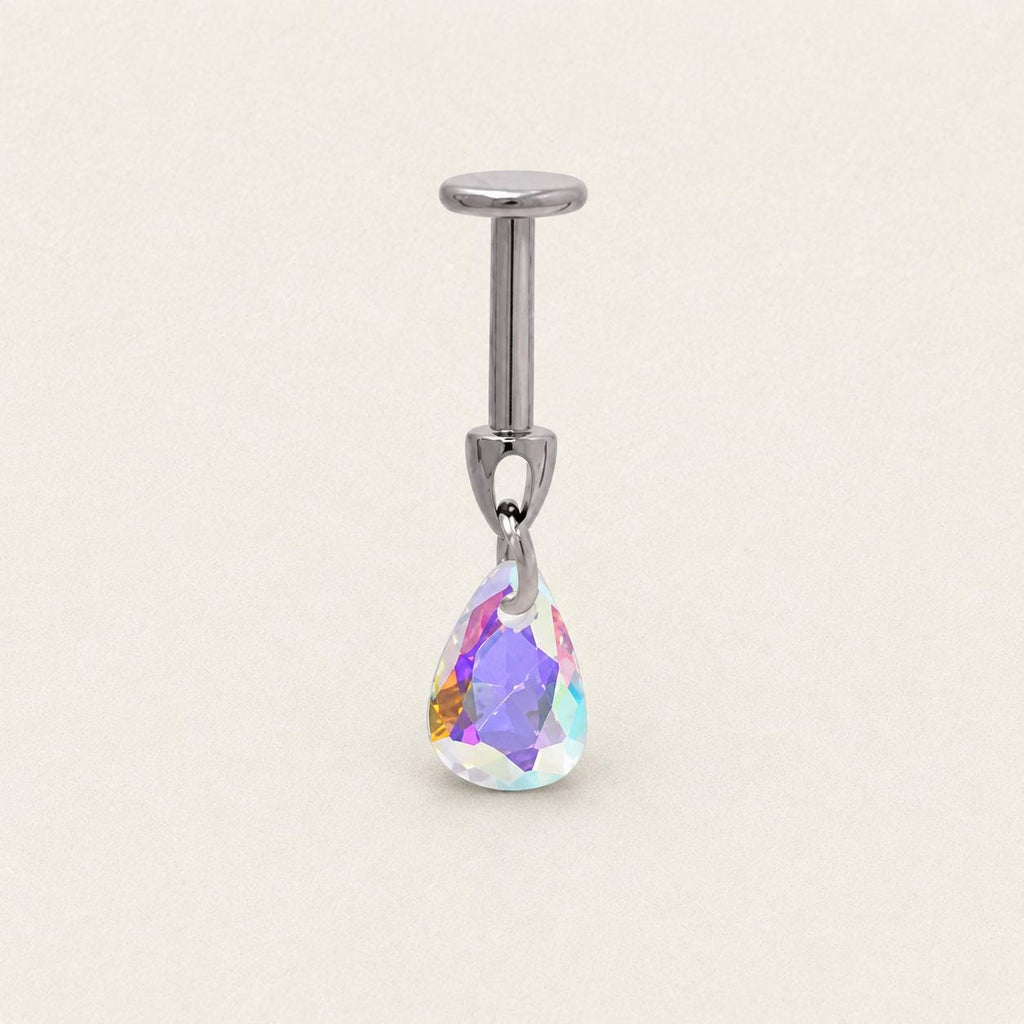 Crystal Dangle Stud Teardrop｜Aurora detail 9
