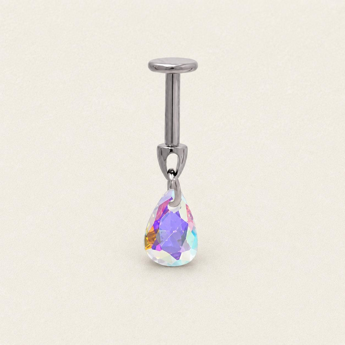 Crystal Dangle Stud Teardrop｜Aurora detail 9