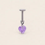 Crystal Dangle Stud Heart｜Violet Spell detail 13