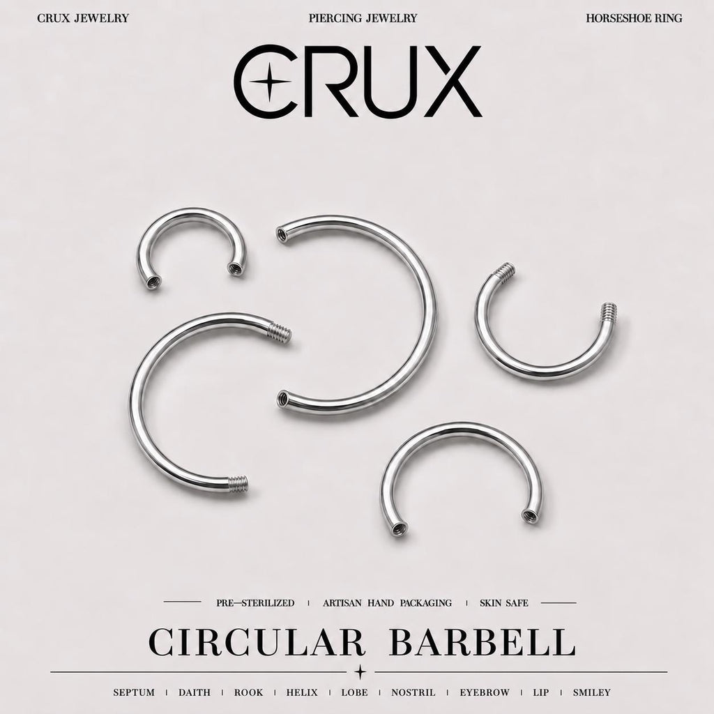Customizable Titanium Horseshoe Barbell