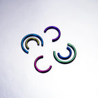 Customizable Titanium Horseshoe Barbell detail 2
