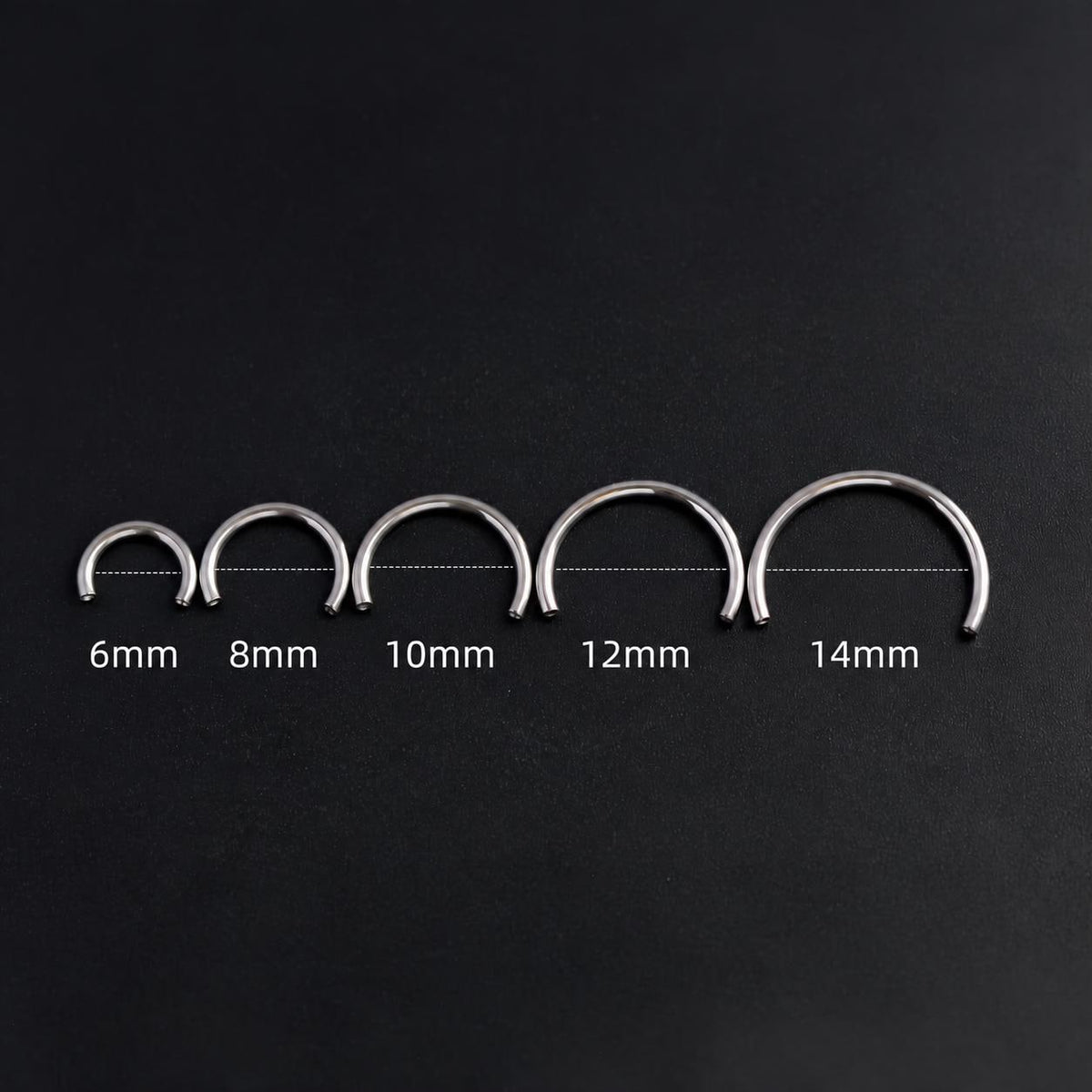 Customizable Titanium Horseshoe Barbell detail 6