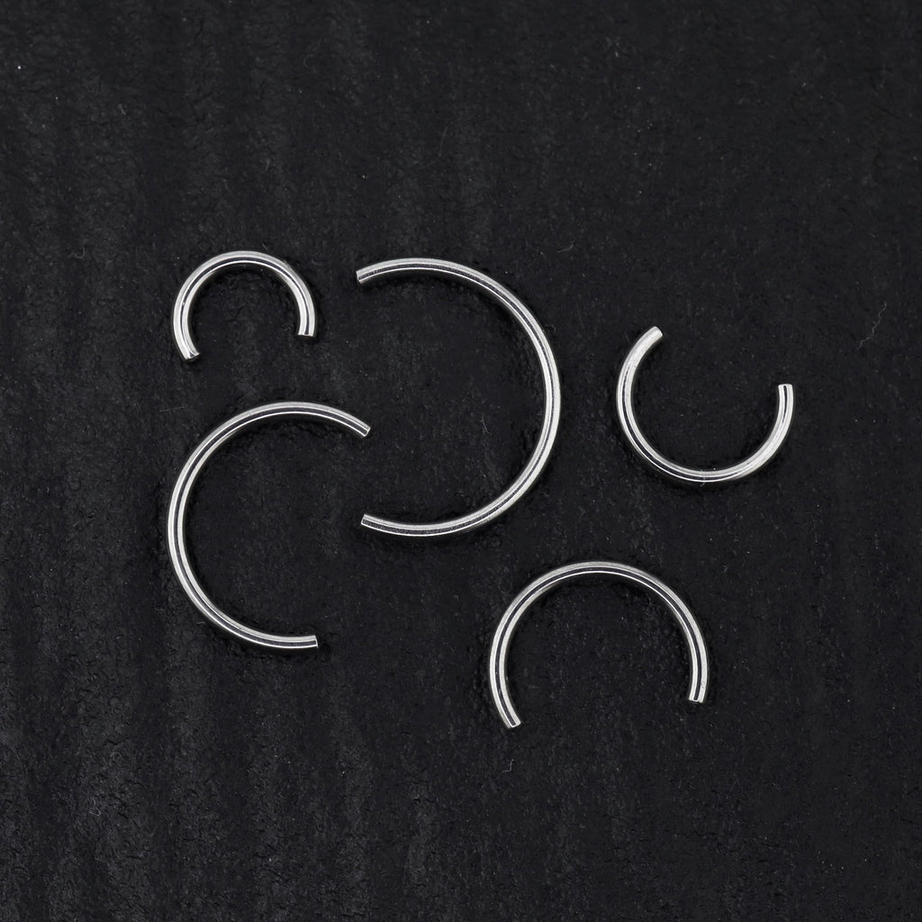 Customizable Titanium Horseshoe Barbell detail 7