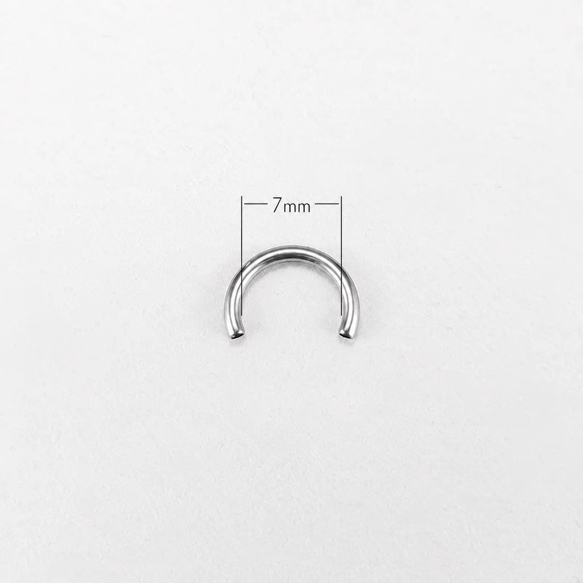 Customizable Titanium Horseshoe Barbell detail 10