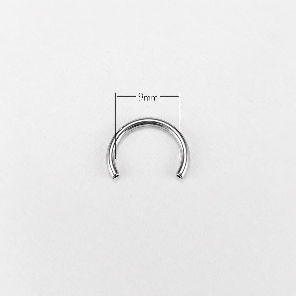 Customizable Titanium Horseshoe Barbell detail 11