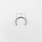 Customizable Titanium Horseshoe Barbell detail 11