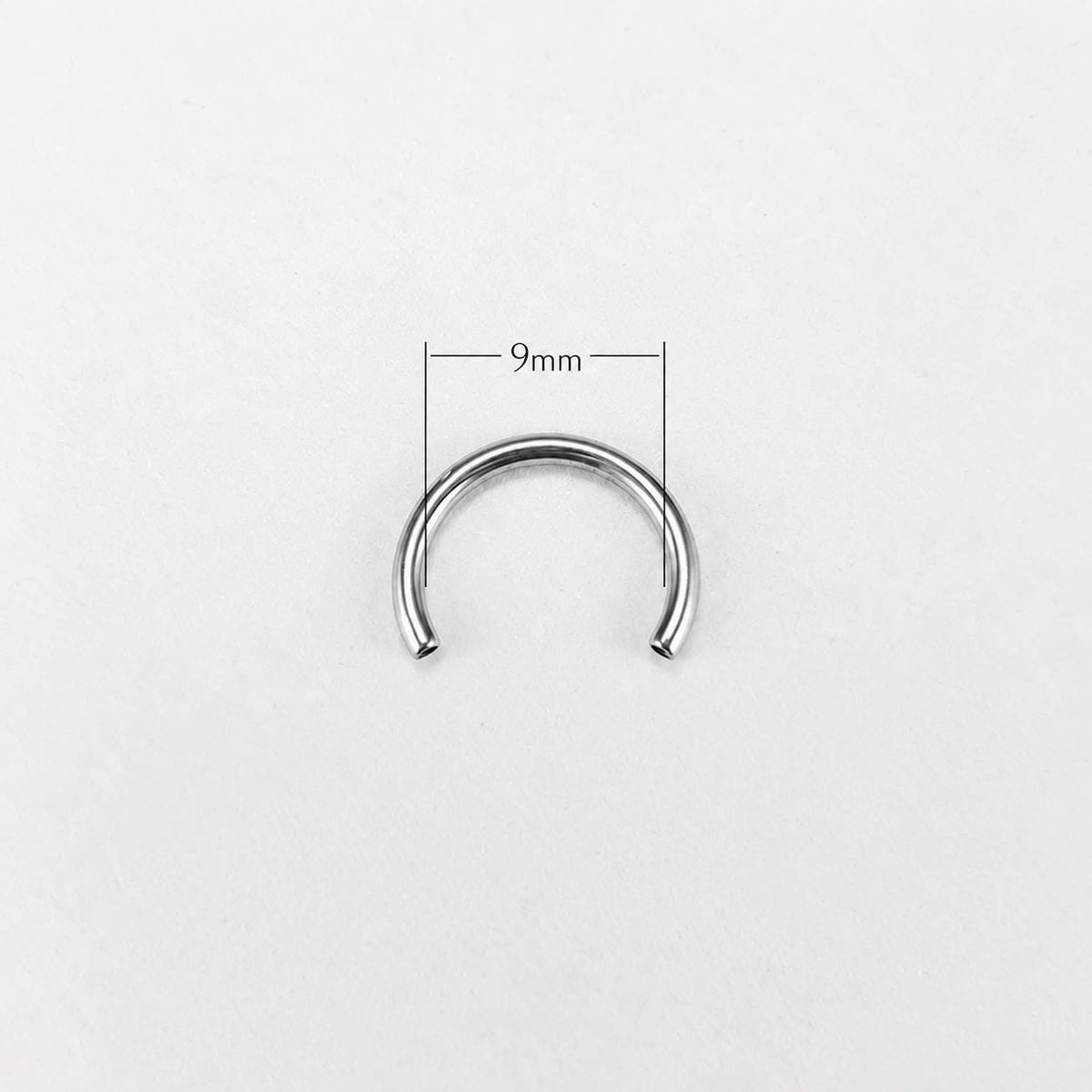 Customizable Titanium Horseshoe Barbell detail 11