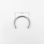 Customizable Titanium Horseshoe Barbell detail 12