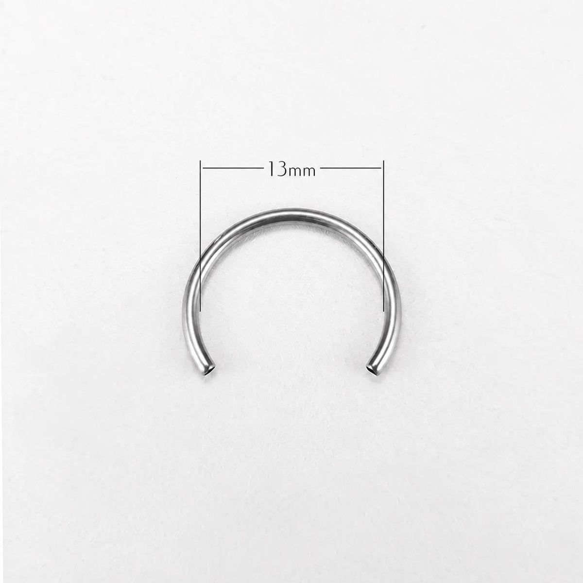 Customizable Titanium Horseshoe Barbell detail 12