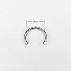 Customizable Titanium Horseshoe Barbell detail 13