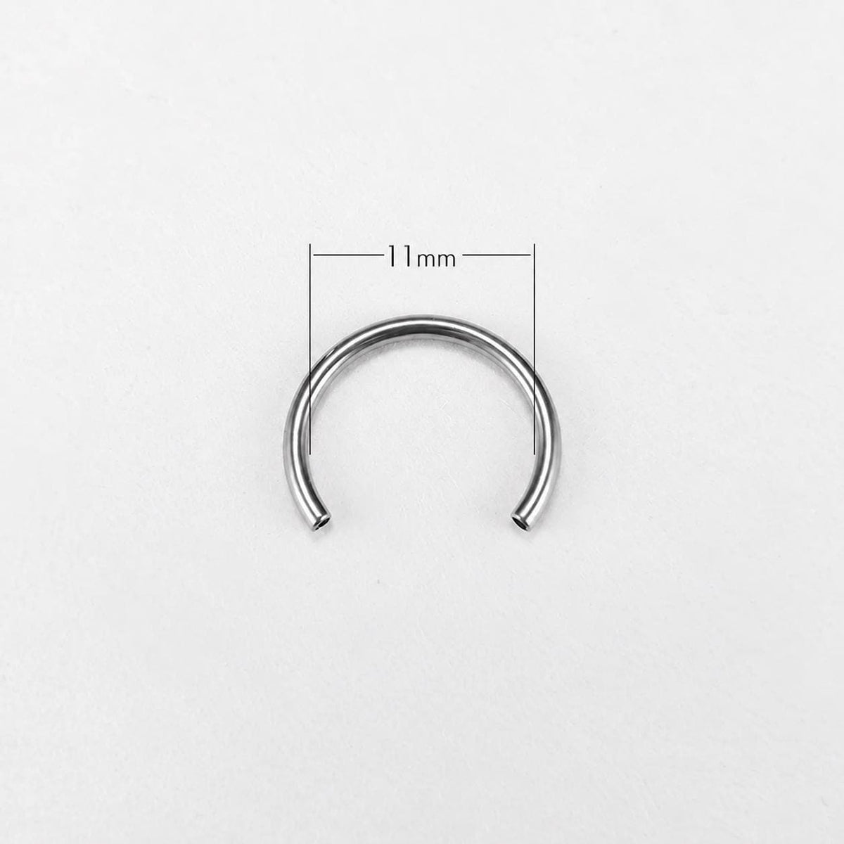 Customizable Titanium Horseshoe Barbell detail 13