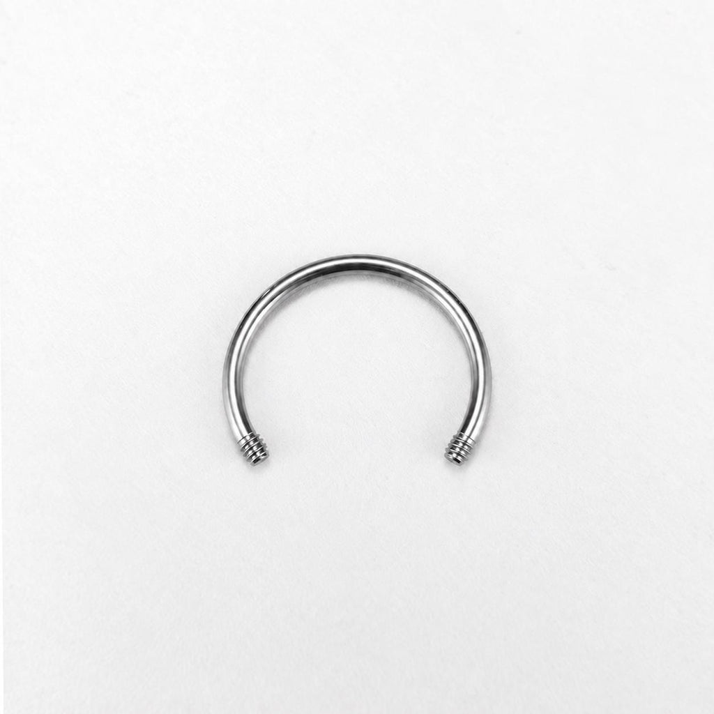 Customizable Titanium Horseshoe Barbell detail 14