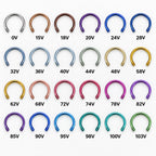 Customizable Titanium Horseshoe Barbell detail 18